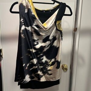 Black and yellow gorgeous  Silk Elie Tahari Blouse